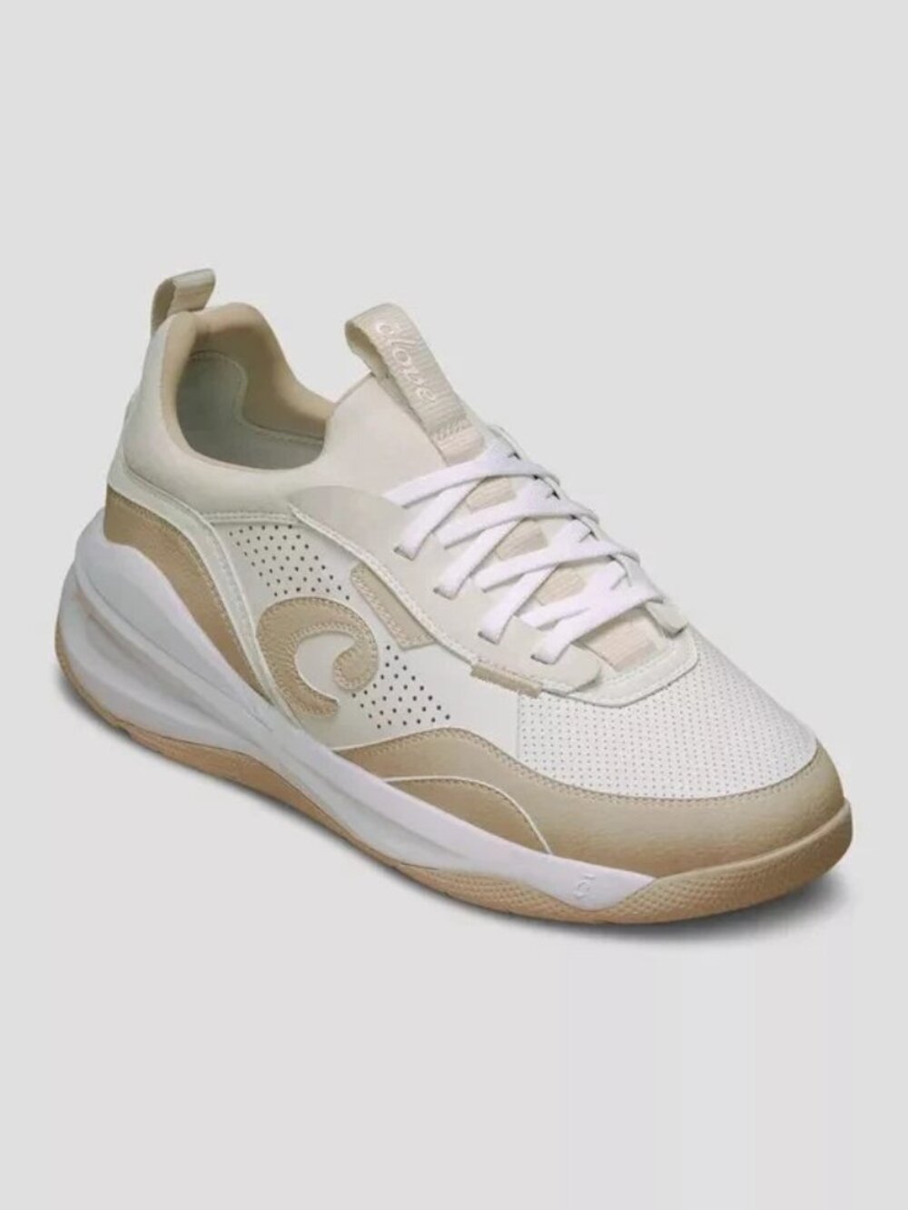 NEW  Clove Women's Strada White / Vintage Tan Athletic Lace up Shoe Size 7